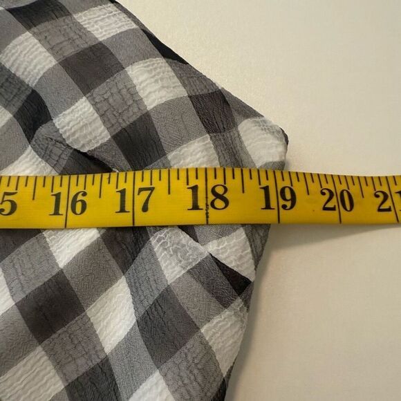 Sam Edelman Black and White Checked High Neck Halter Tiered Midi Dress Sz 14 - Picture 10 of 14